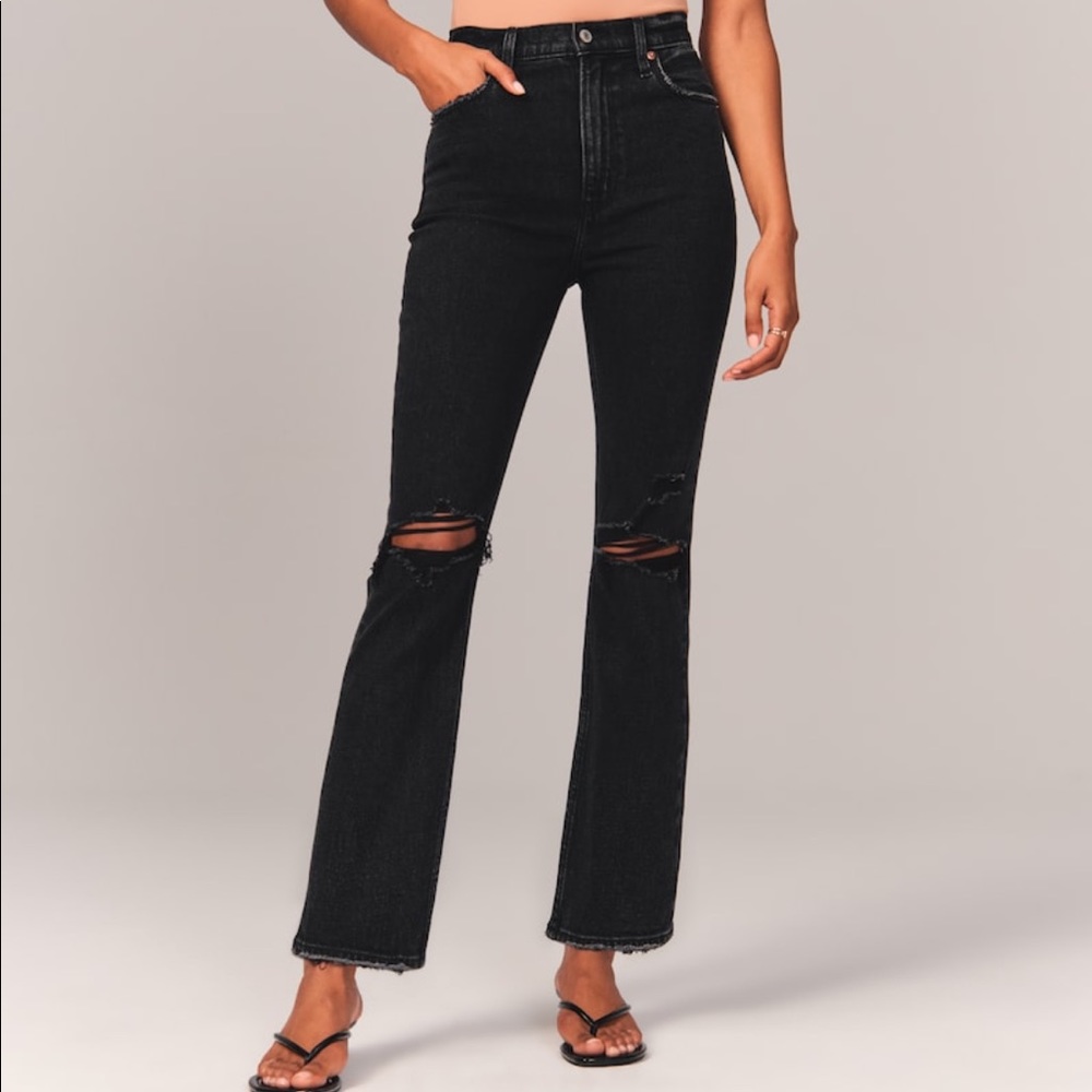 Abercrombie Ultra High Rise Ankle Straight Jean Curve Love